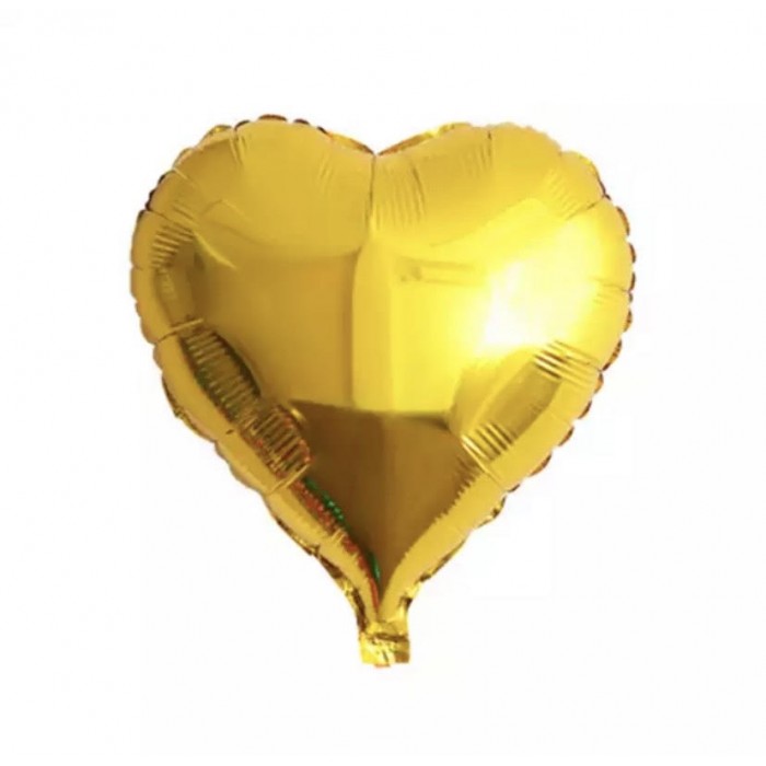 Folinis balionas "Auksinė širdelė" (46cm)