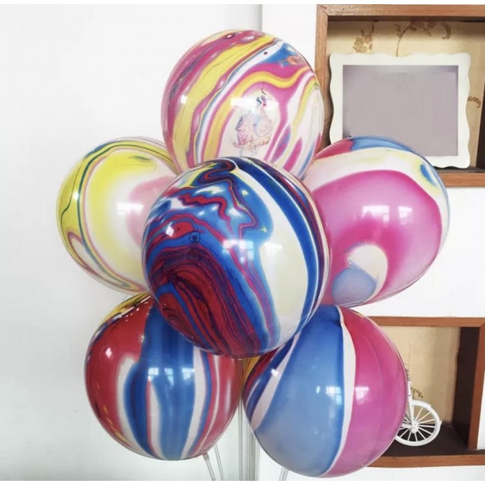 Agato balionai, spalvoti  (5vnt, 30cm)