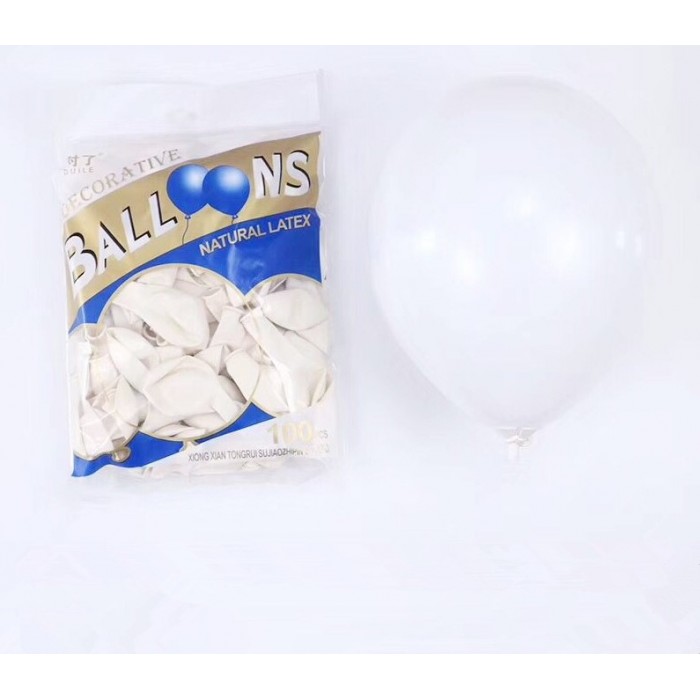 Maži balionai, balti (20vnt, 13cm)