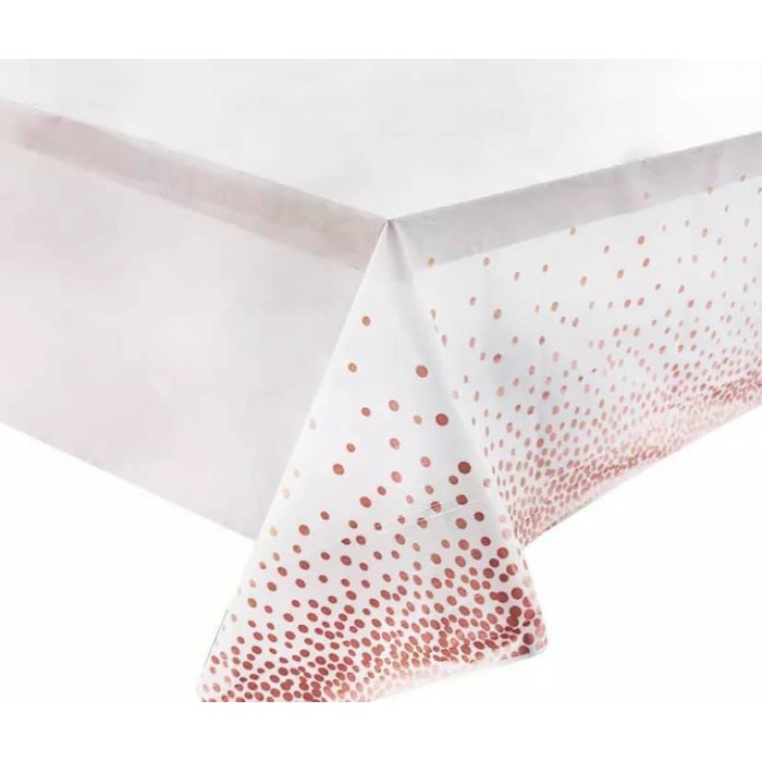 Staltiesė "Balta staltiesė su rožiniais burbuliukais" (275*141cm)