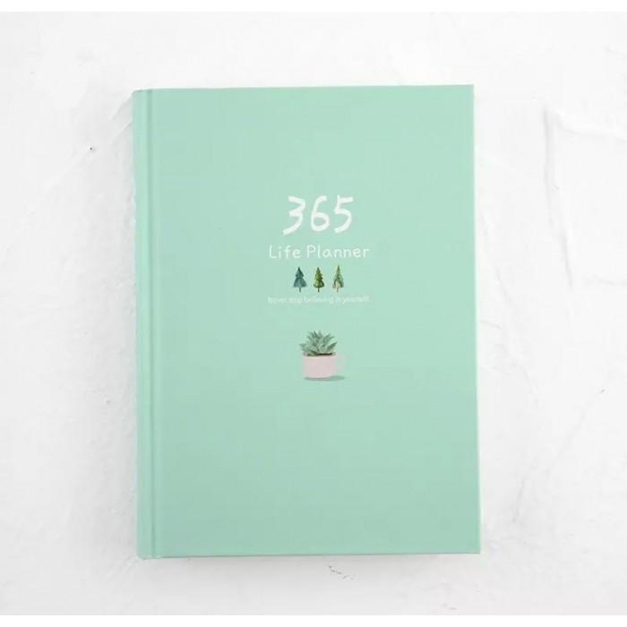 365 dienų užrašų knygelė/dienoraštis "Šviesiai žalia"